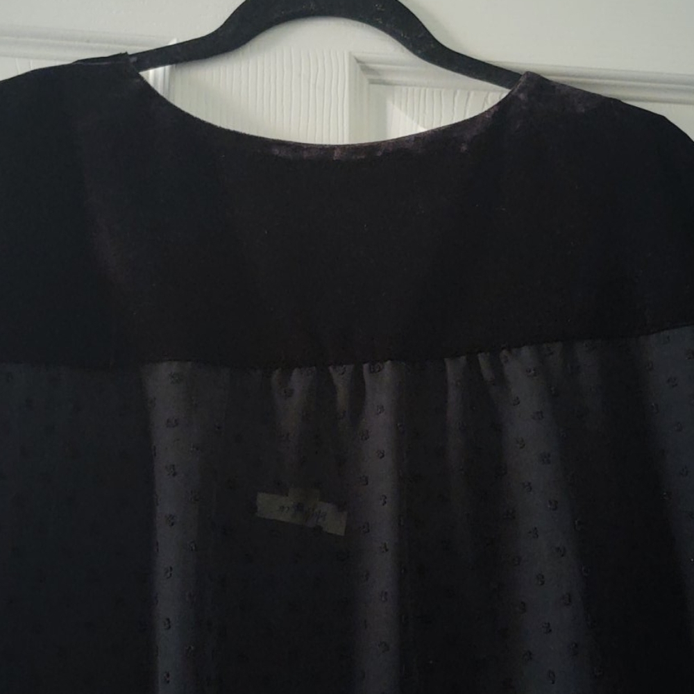 Style & Co Black Sheer Top - Picture 4 of 8